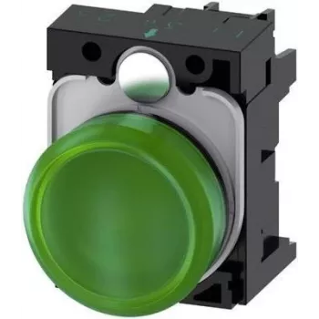 Siemens signālspuldze plakanā zaļā 24 V/AC, 24 V/DC SIRIUS ACT 3SU1102-6AA40-1AA0 1 gab.