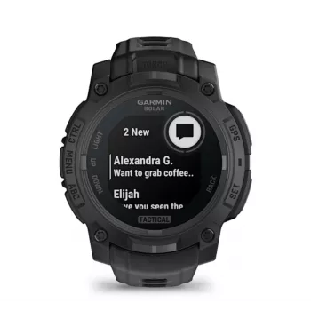 GARMIN Instinct 3 45mm Solar Tactical Edition Black — 45 mm, saules uzlāde, GPS, sirdsdarbības sensors
