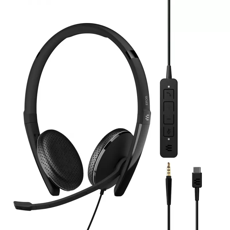 EPOS ADAPT 165 USB-C II Austiņas ar vadu, galvas saite, birojam/zvanu centram, USB Type-C, melna