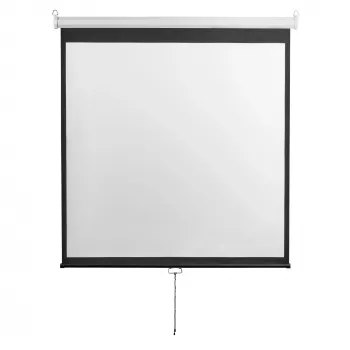 Projekcijas ekrāns SBOX PSM-100-2 180×180 cm manuāls sienas/griestu montāžai