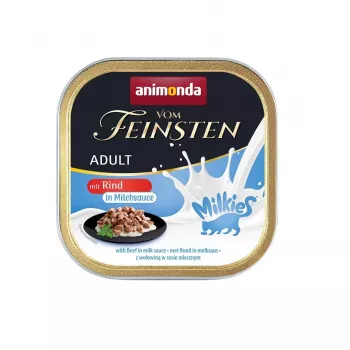 ANIMONDA Vom Feinsten Adult liellopa gaļa piena mērcē - mitrā kaķu barība - 100g