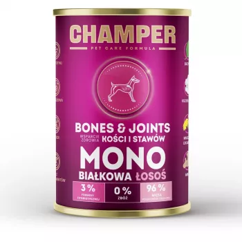 CHAMPER Bones & Joints Monoprotein Salmon - mitrā suņu barība - 400g