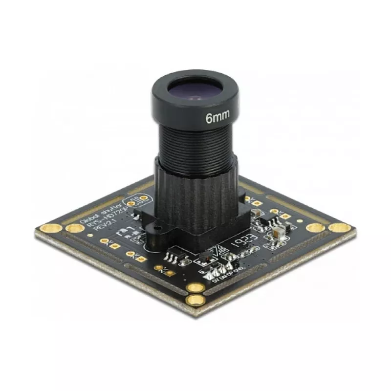 Delock 96397 USB 2.0 kameras modulis, 0,92 MP, globālais aizvars, 36° fiksēts fokuss, melns/balts