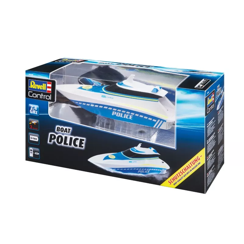 Revell Control Waterpolice RC Iesācēju Motorbots 100% Gatavs Braukšanai 350 mm (24138)