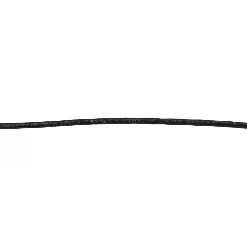 LAN vads Extralink Cat5e FTP 5 m, vara vītā pāra, RJ-45–RJ-45, melns