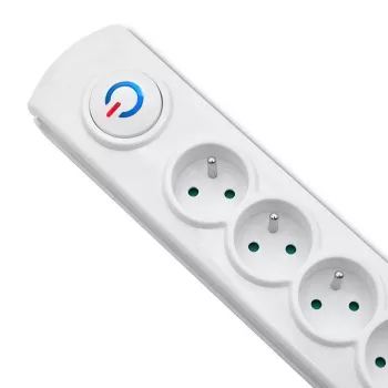 Pārsprieguma aizsargs Qoltec 50293 Balts 8 kontaktligzdas 230 V