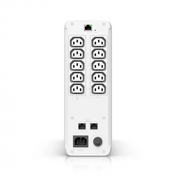 Ubiquiti UPS-TOWER-EU Unifi Pārvaldāms 1 kVA Nepārtrauktās Barošanas Avots ar 10 Programmatūras Atiestatāmiem Kontaktligzdām
