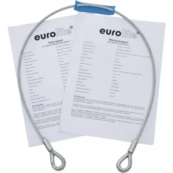 Tērauda trose EUROLITE 5801048G 1000 x 4 mm sudraba ar uzgali