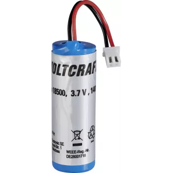 VOLTCRAFT 18500 Li-Ion nomaiņas akumulators, tips 18500, piemērots IR termometriem IR1000-50CAM, IR-1600 CAM