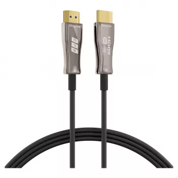 EFB Elektronik HDMI optiskās šķiedras kabelis AOC Active 4K60Hz melns - Digitāls/Video/Audio - 50 m (HDMI-20-00010)