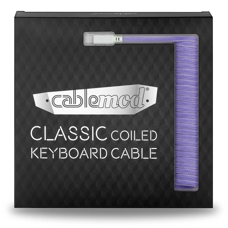 CableMod Classic Coiled CM-CKCA-CW-PW150PW-R spirālveida kabelis tastatūrai, USB-C – USB-A, 150 cm, Rum Raisin