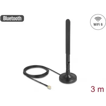 DELOCK 10039 Omni-virziena antena RP-SMA vīrietis 3 dBi 5,15–5,85 GHz