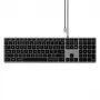 Satechi Slim W3 tastatūra USB-C ar ciparu bloku (pelēka)