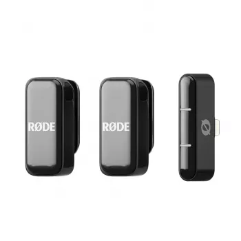 Bezvadu mikrofona sistēma Rode Wireless Micro Lightning — omnidirekcionāls, 48 kHz, 24-bit, 100 m darbības rādiuss, 7 h akumulators