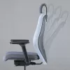 Up Up Athene ergonomiskais biroja krēsls Melns, Pelēks + Zils audums