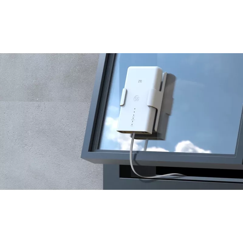 Wi-Fi maršrutētāja komplekts ZTE MC889 ar 5G LTE āra bloku, Wi-Fi 6, divu joslu 2.4/5 GHz, 160 MHz, 5x Gigabit porti, PoE, IP65 āra