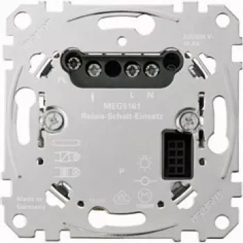 Elektrības relejs Merten MEG5161-0000, metālisks, 220–230 V AC, 50–60 Hz, 10 A, kabelis 2×2,5 mm²