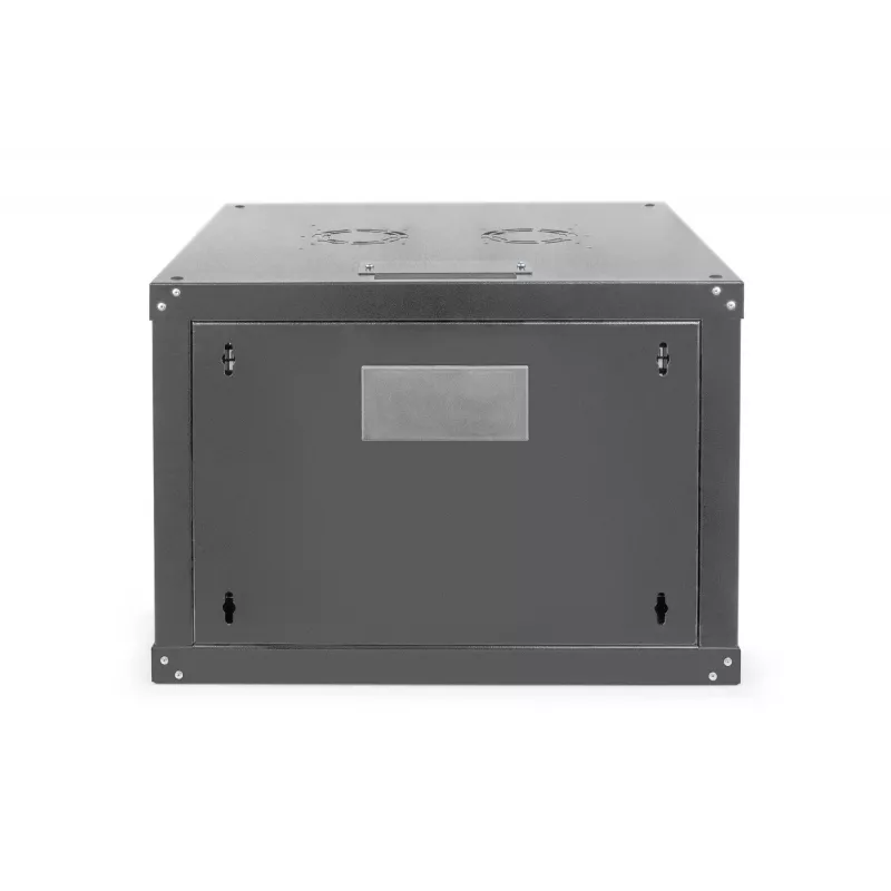 Profesionāls sienas skapis Unique Serie - 600x600 mm (PxD), IT skapis melns, 7 augstuma vienības