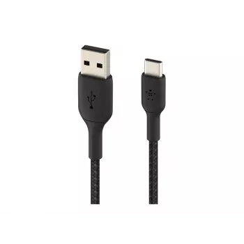 Pīts USB-C uz USB-A kabelis 15cm Melns