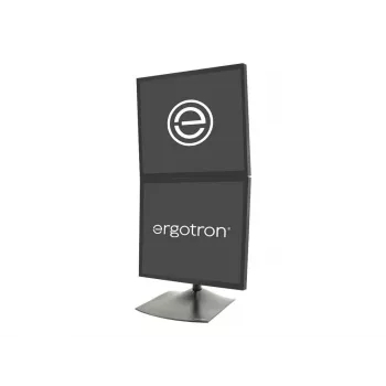 Ergotron DS100 Montāžas komplekts (28 collu stienis, pamatne, 2 pagriežami savienojumi, 2 VESA adapteri) - šaurs - 2 LCD displejiem - Tērauds, alumīnijs - Melns - Ekrāna izmērs: līdz 68,6 cm (līdz 27 collām)