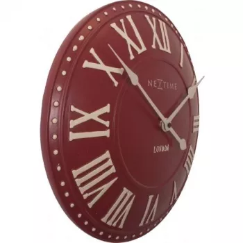 NeXtime klok 3083ro London Roman, Ø34.5 cm, sienas, sarkans/balts