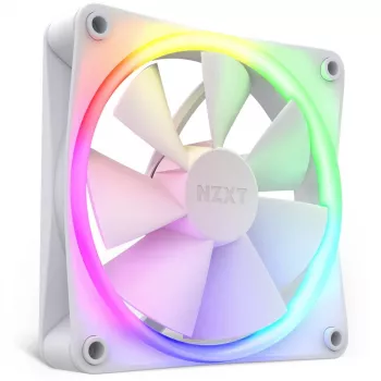 NZXT F120 RGB 120 mm korpusa ventilators balts, 4-pin, 1800 RPM, 50.18 CFM, 18 LED