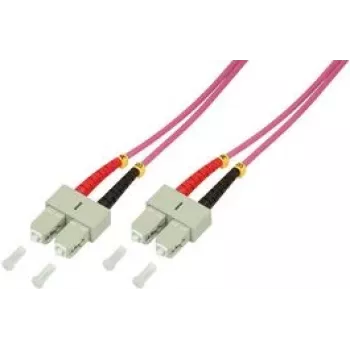 LogiLink SC multi-mode optiskais patch kabelis, OM4, 2,0 m, violets (FP4SC02)