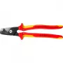Kabeļu griezēji Knipex 95 18 225 VDE, izolēti rokturi, garums 225 mm
