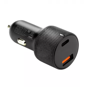 Auto lādētājs everActive CC-50Q QC3.0 75W ar Quick Charge 3.0 atbalstu un USB portiem