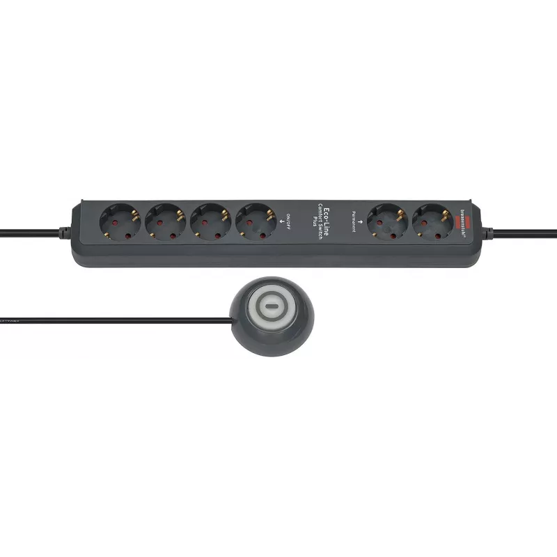 Pagarinātājs Brennenstuhl Eco-Line Comfort Switch 2m 6 kontaktligzdas