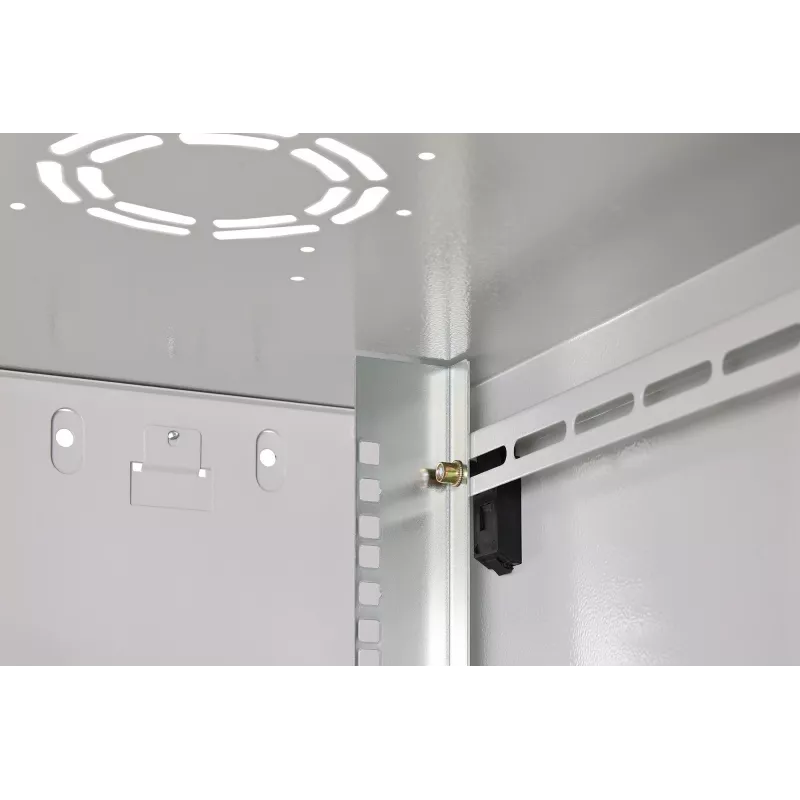Sienas skapis DIGITUS Dynamic-N 12U 600x600 mm IP20, slēdzene, kabeļu pārvaldība, neizjaukts