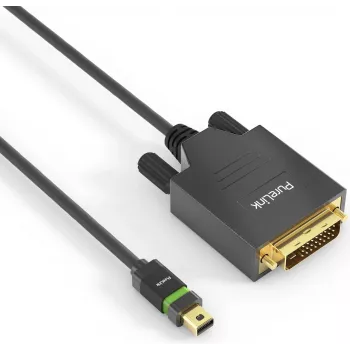 PureLink - MiniDP/DVI Kabel - Ultimate Serie - 1,50m - schwarz PureLink® - Ultimate Serie. MiniDP Kabel mit 24 kt. vergoldeten Präzisions-Steckkontakt