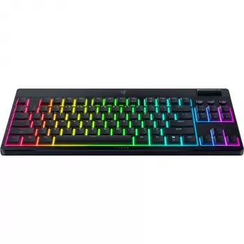 BlackWidow V4 Low-Profile TKL HyperSpeed spēļu tastatūra melna, DE-izkārtojums, Razer Low-Profile Orange slēdži