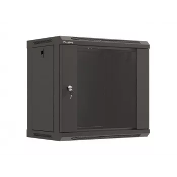 Pie sienas montējams tīkla skapis LANBERG WF03-5309-10B, 9U, 500×350×540 mm, max slodze 60 kg, melns
