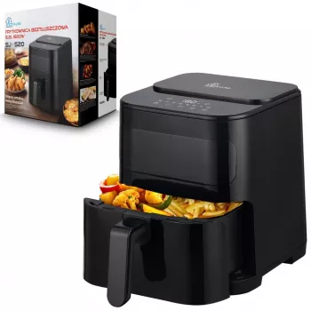Extralink HOME AIR 5.2L EU SJ-520 karstā gaisa fritieris, 1600 W, melns