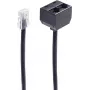 Telefona kabelis ShiverPeaks BS71233-8 0.1 m Melns