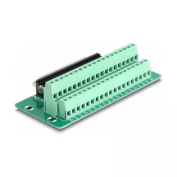 DeLOCK D-Sub 37 sievišķais uz spaiļu bloku DIN sliedei 51x116x30 mm