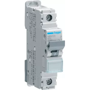 Hager NBN120 miniatūras automātiskais slēdzis, 1 pols, B 20 A, 10 kA, 1 modulis