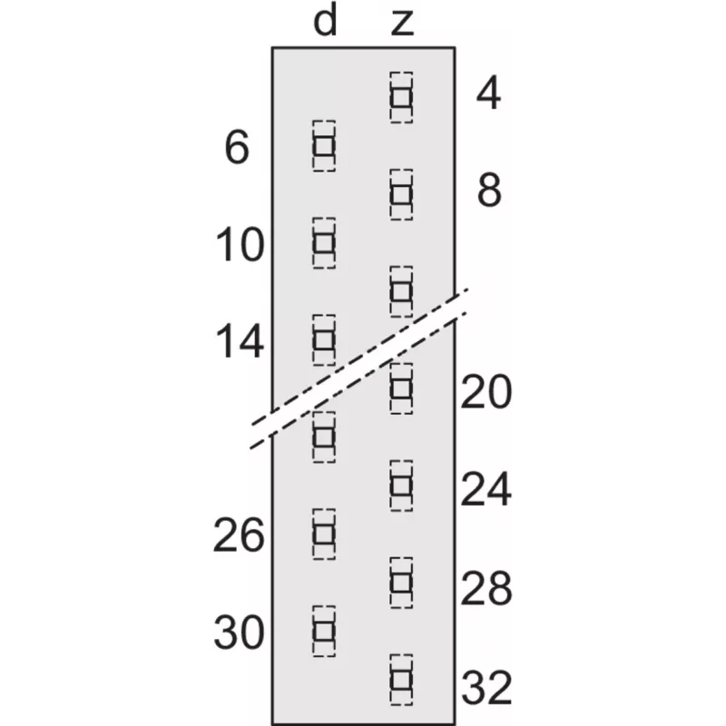 SCHROFF Blade Strip - MH24+7 pin 90° cieta lodēšana (69001905)