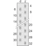 SCHROFF Blade Strip - MH24+7 pin 90° cieta lodēšana (69001905)