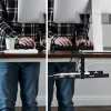Maclean MC-105 B kabeļu organizators zem galda, tērauds/ABS, 400 mm, stiprinājums ar skavu galda virsmai 5–50 mm, maks. slodze 5 kg, melns