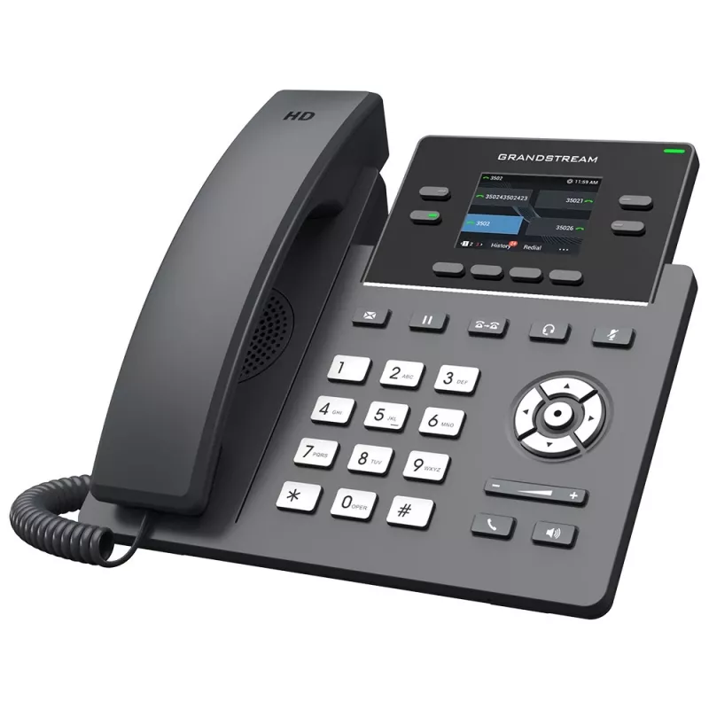 IP telefons Grandstream Networks GRP2612G Melns 4 līnijas LCD