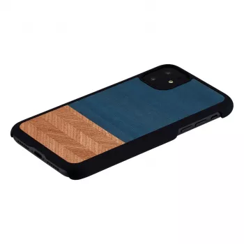 Viedtālruņa maciņš man and wood iPhone 11 — džinsa melns aizsargmaciņš