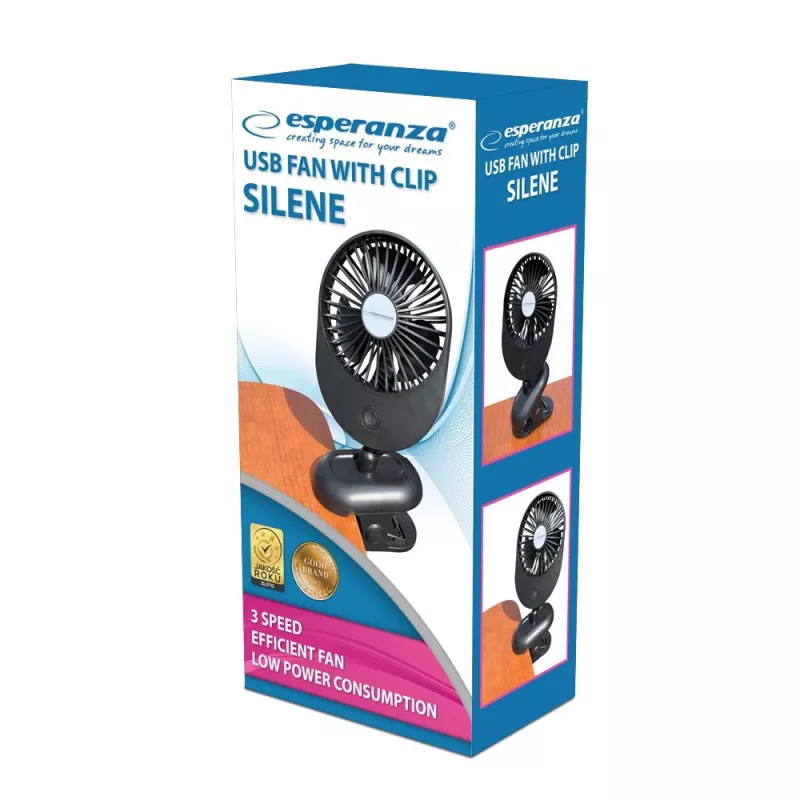 Esperanza EHF103K kompakts USB ventilators, MELNS
