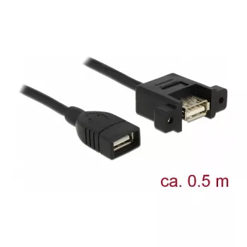 USB kabelis DeLOCK 85459 USB 2.0 0,5 m Melns