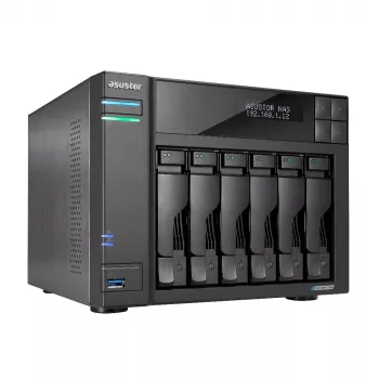 Asustor LOCKERSTOR 6 NAS darbvirsmas Intel® Celeron® N5105 8 GB DDR4 ADM Melns