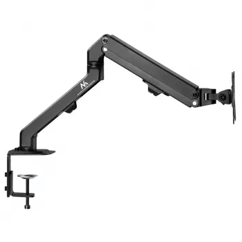 MACLEAN MC-906 monitora stiprinājums 17 inch–27 inch displejiem, VESA 75x75–100x100, regulējams augstums, slīpums un rotācija, līdz 7 kg