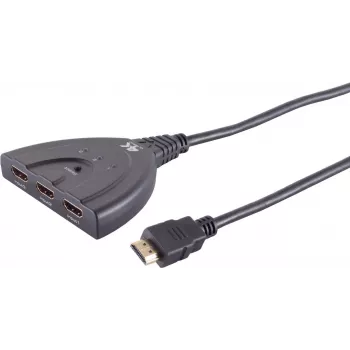 HDMI kabelis ShiverPeaks SP05-02001 0,5m HDMI Type A 3x HDMI Melns