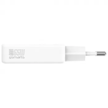 Lādētājs PDPlug Dual 65W GaN 2xUSB-C balts