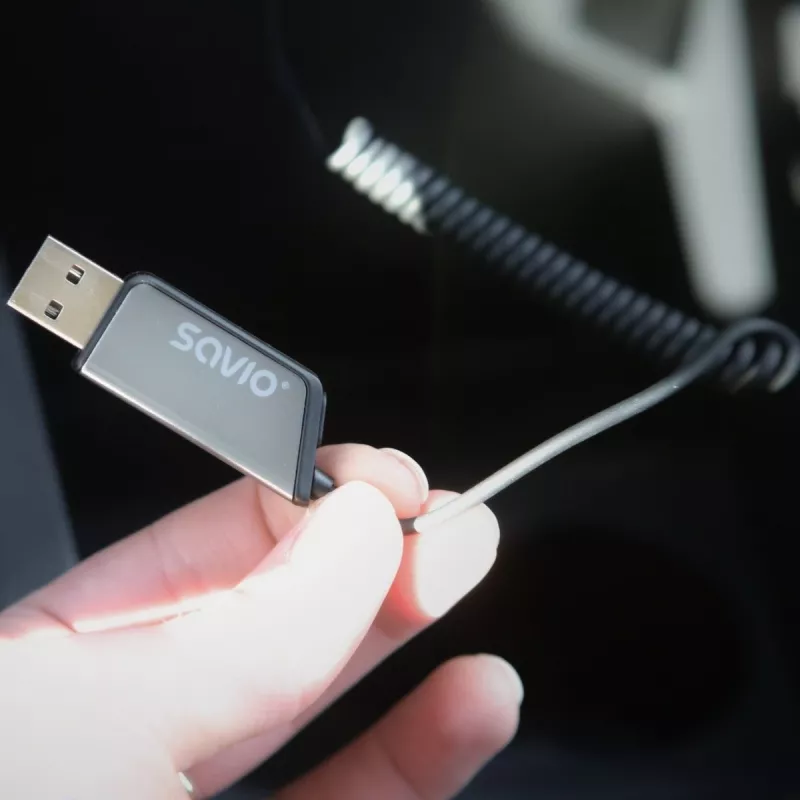 Savio TR-16 Bluetooth raidītājs AUX adapteris ar brīvroku funkciju, Bluetooth 5.3, Google Assistant/Siri